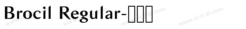 Brocil Regular字体转换